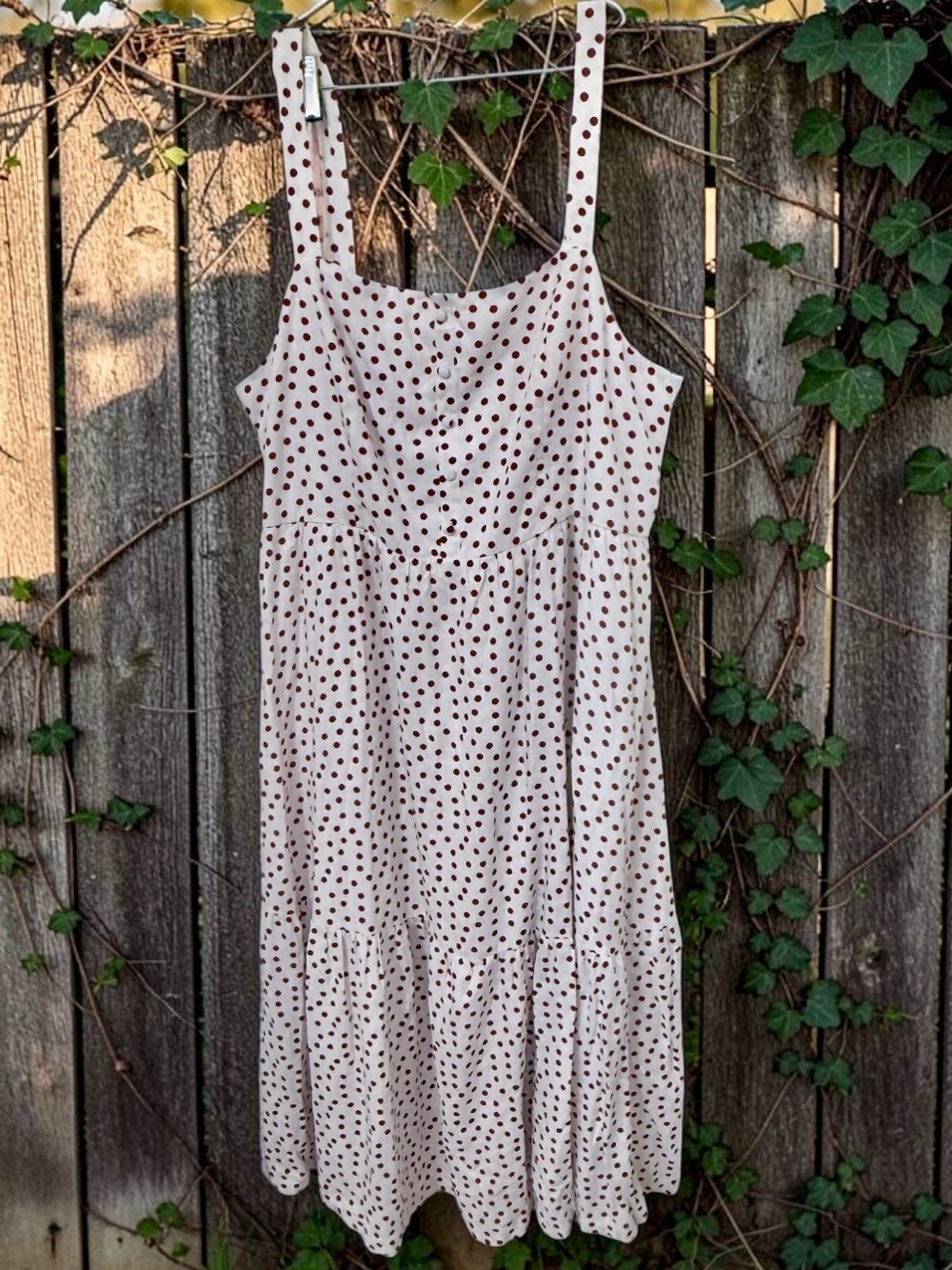 LC Lauren Conrad White Dress with Red Polka Dots